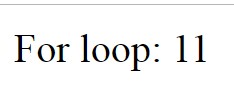 String length with for loop